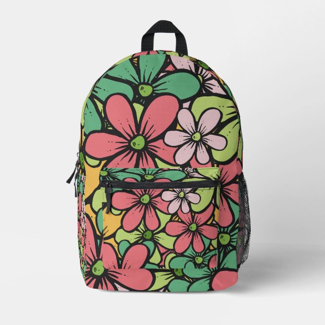 Mochila Impresa Floral (Anverso)