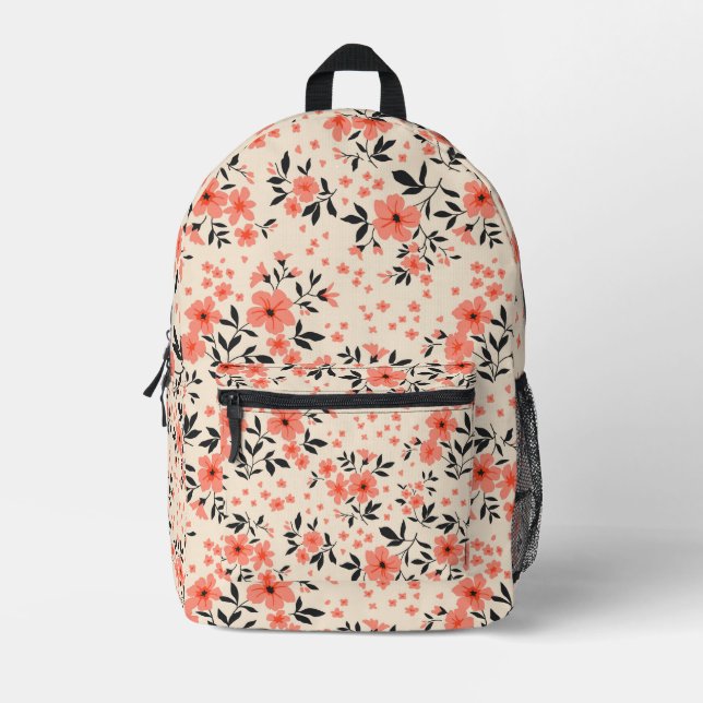 Mochila Impresa Floral (Anverso)