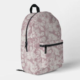 Mochila Impresa Floral Daisy Velvety Dusty Pink