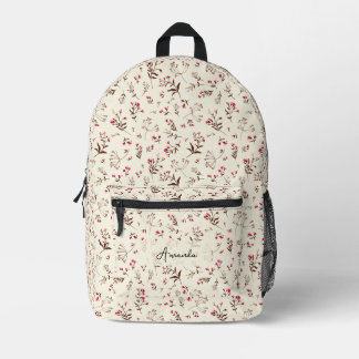 Mochila Impresa Floral de estilo suave