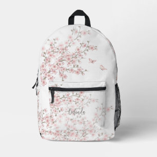 Mochila Impresa Floral Flor de Cerezo Rosa Rubor 