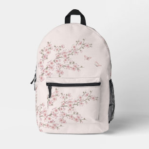 Mochila Impresa Floral Flor de Cerezo Rosa Rubor 