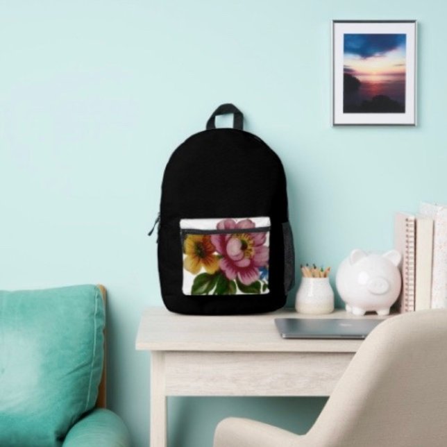 Mochila Impresa Floral Inspirado en Porcelana (Stylish backpack that can be taken anywhere holidays, to the gym or on a walk. )