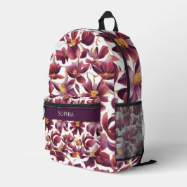Mochila Impresa Floral Morado-