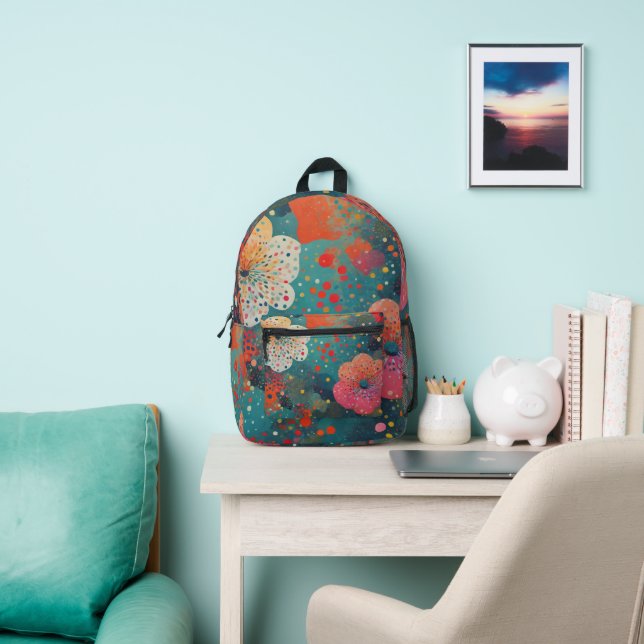 Mochila Impresa Floral oceánica (in situ)