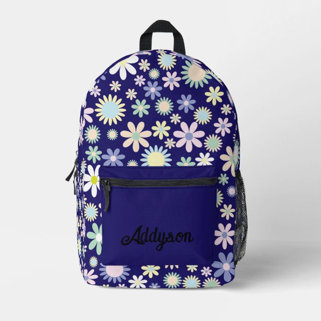 Mochila Impresa Floral personalizada (Anverso)