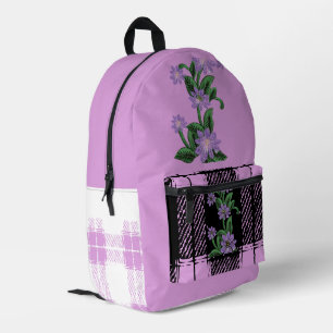 Mochila Impresa Floral rosa