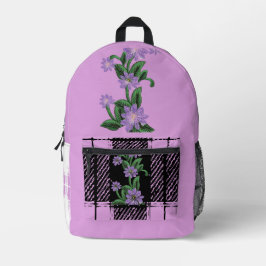Mochila Impresa Floral rosa