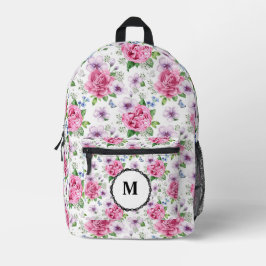 Mochila Impresa Floral rosa de BoHo