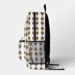 Mochila Impresa Floral Sugar Skull Dia de los Muertos