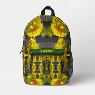 Mochila Impresa Flores Amarillas En Sunshine Resumen Personalizado