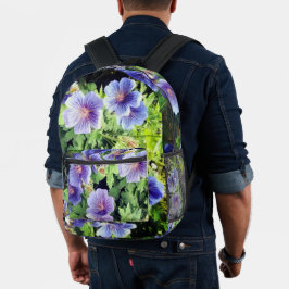 Mochila Impresa Flores azules