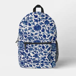 Mochila Impresa Flores azules