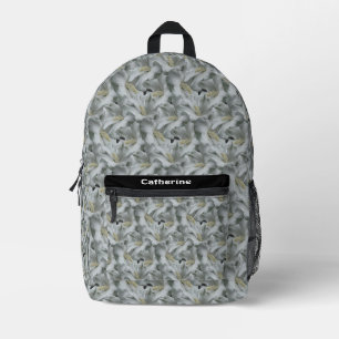 Mochila Impresa Flores blancas hibiscus Bouquet Personalizado