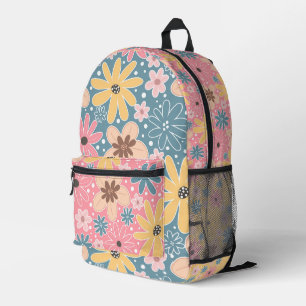 Mochila Impresa Flores Bonitas