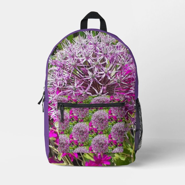 Mochila Impresa Flores de alio y verano (Anverso)