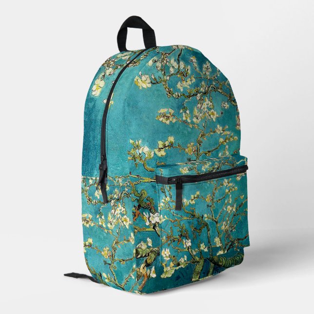 Mochila Impresa Flores de almendro de Van Gogh Clasicismo Impresio (Esquina izquierda trasera)