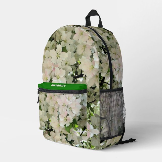 Mochila Impresa Flores de arce de primavera personalizadas (Esquina derecha trasera )