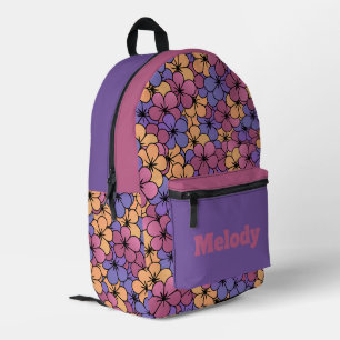 Mochila Impresa Flores de estilo retro
