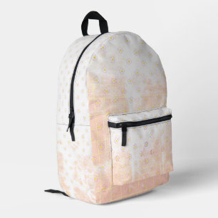 Mochila Impresa Flores de margaritas de textura de escuela grunge
