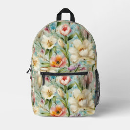 Mochila Impresa Flores de primavera al estilo del impresionismo