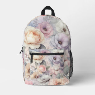 Mochila Impresa Flores de Rosa Elegantes