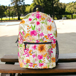 Mochila Impresa Flores de sol de verano brillantes moda patrón flo