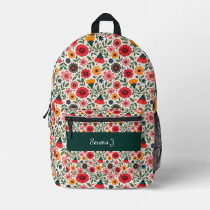 Mochila Impresa Flores de verano brillantes