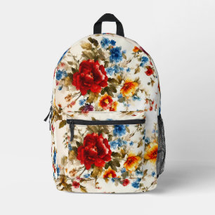 Mochila Impresa Flores de verano pintadas Е legantes y de colores 