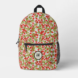 Mochila Impresa Flores rojas 2