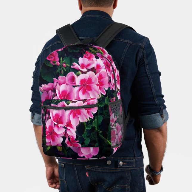 Mochila Impresa Flores rosa brillantes (Insitu (Modelo))
