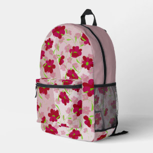 Mochila Impresa Flores rosas y rojas - Floral