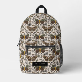 Mochila Impresa Flores silvestres bohemias modernas patrón abstrac