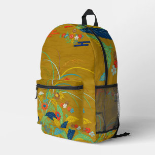 Mochila Impresa Flores silvestres florales japonesas vintage G.A.