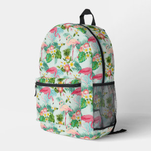 Mochila Impresa Flores Y Aves Tropicales