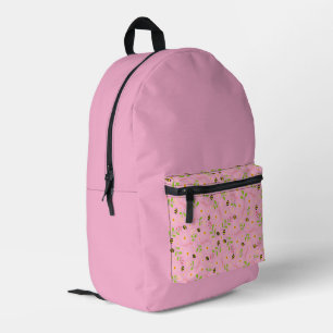 Mochila Impresa Flores y criaturas inspiradas en la naturaleza