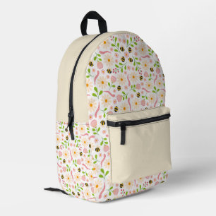 Mochila Impresa Flores y criaturas inspiradas en la naturaleza