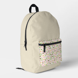 Mochila Impresa Flores y criaturas inspiradas en la naturaleza