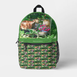 Mochila Impresa Flower Garden Antiguo Presidente Personalizado