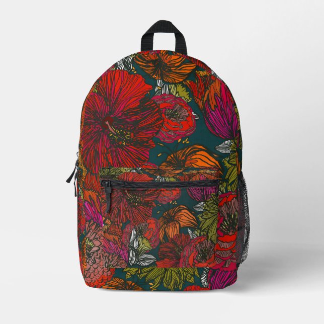 Mochila Impresa Flower Medley (Anverso)