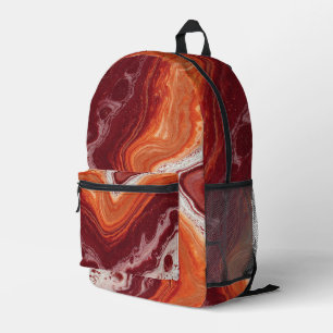 Mochila Impresa fluido naranja y burgundy