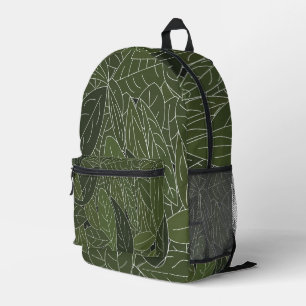 Mochila Impresa Follaje de Hojas Verdes
