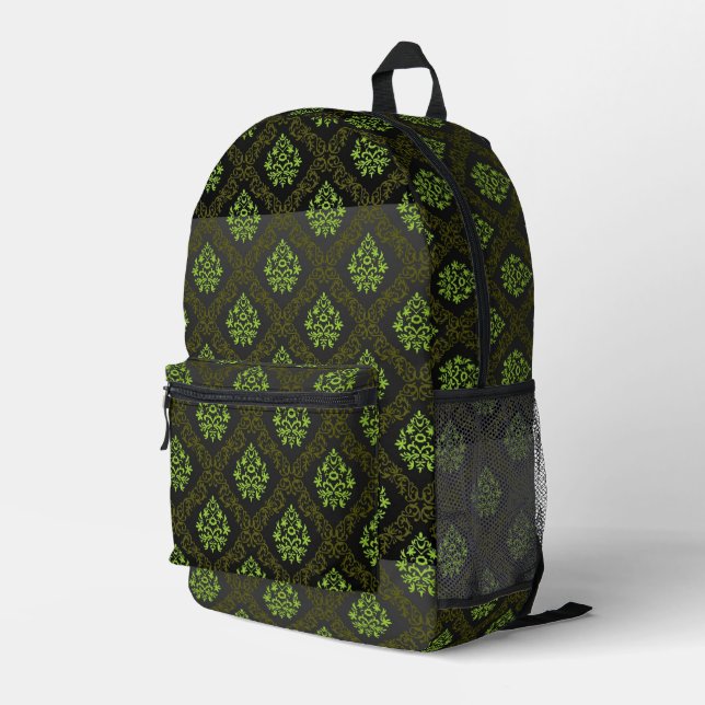 Mochila Impresa Fondo de escritorio Floral Verde (Esquina derecha trasera )
