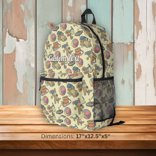 Mochila Impresa Fondo de iconos de juguetes