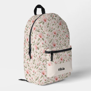 Mochila Impresa Fondo floral sin costuras de flor de cerezo rosa s