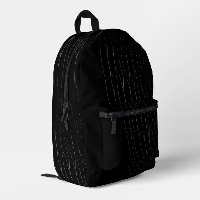 Mochila Impresa Fondo negro de Spiderweb blanco (Esquina izquierda trasera)
