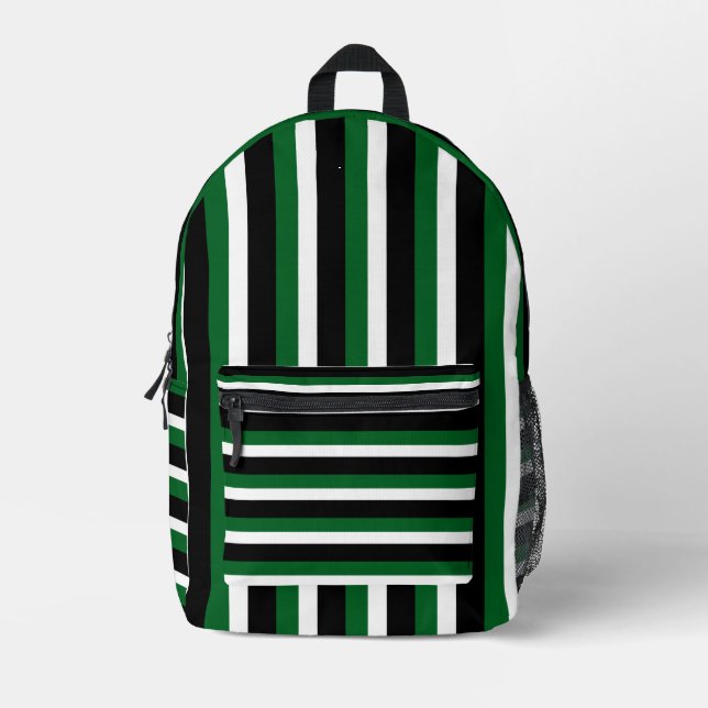 Mochila Impresa For Style Lovers – Abstract Green Art Backpack (Anverso)