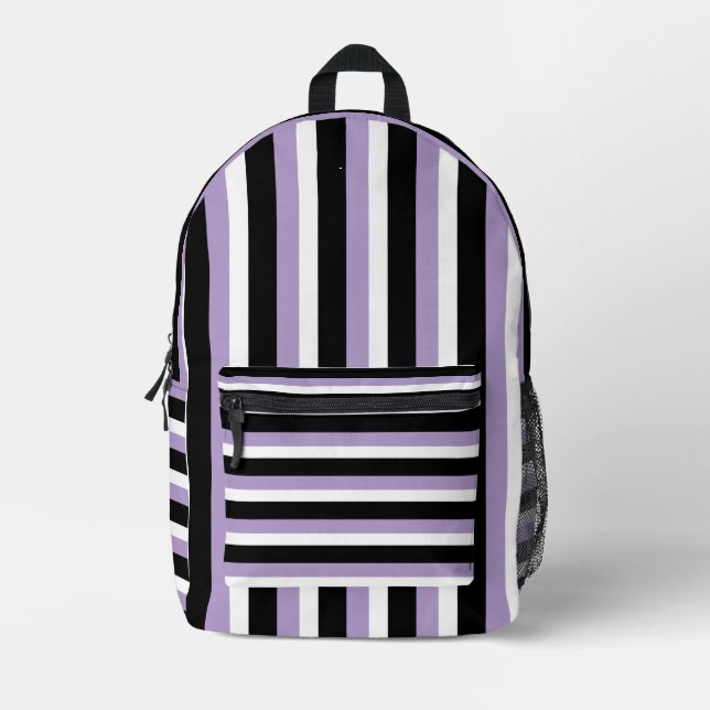 Mochila Impresa For Style Lovers – Abstract Purple Art Backpack (Anverso)