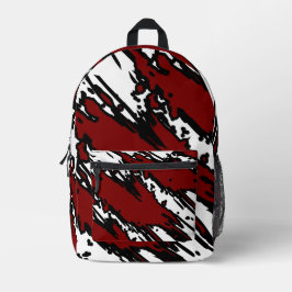 Mochila Impresa For Trend Lovers – Deep Red Abstract Backpack