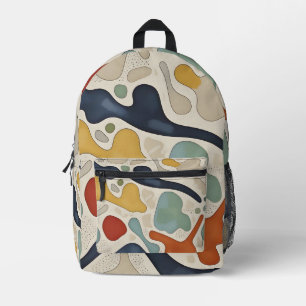 Mochila Impresa Forma de fluido abstracto